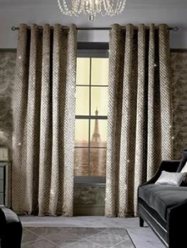 Image of Kylie Minogue Grazia Lined Eyelet Curtains