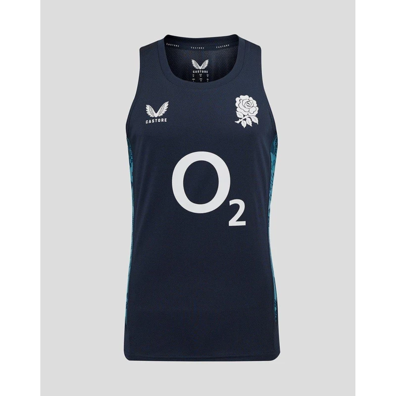 Image of Castore England Performance Sleeveless Singlet 2025 Adults Ink/Storm male S