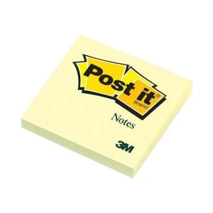 Image of Post it Sticky Notes 76 x 76mm Canary Yellow 100 Sheets Per Pad Pack of 12 Pads