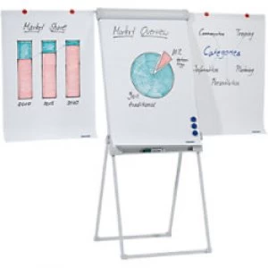 Image of Franken Freestanding Tetrapod Flipchart Easel with Adjustable Height Proline 67 x 95cm White