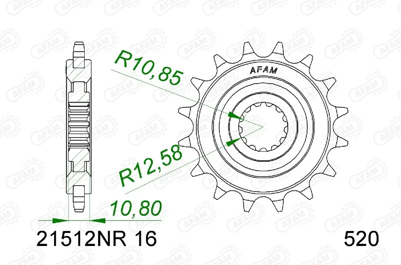 Image of AFAM Steel Noise Free Front Sprocket - 520