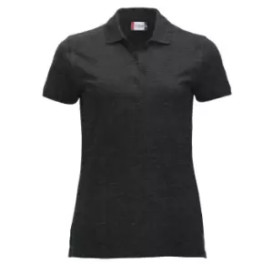 Image of Clique Womens/Ladies Classic Marion Melange Polo Shirt (S) (Anthracite)