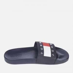 Image of Tommy Jeans Mens Flag Pool Slide Sandals - Twilight Navy - UK 8