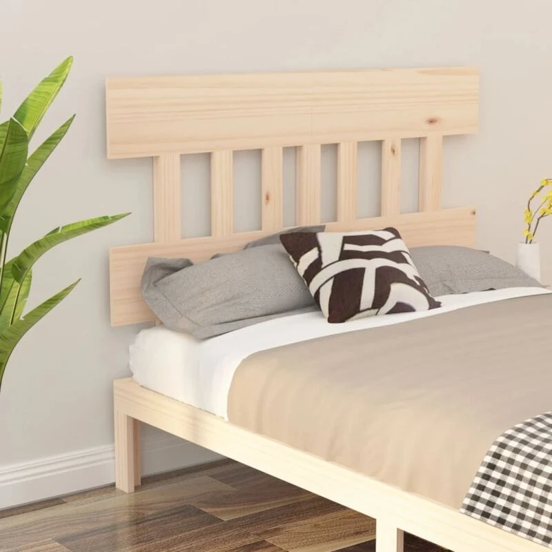 Image of Vidaxl Bed Headboard 203.5X3X81cm Solid Wood Pine, Brown 819140
