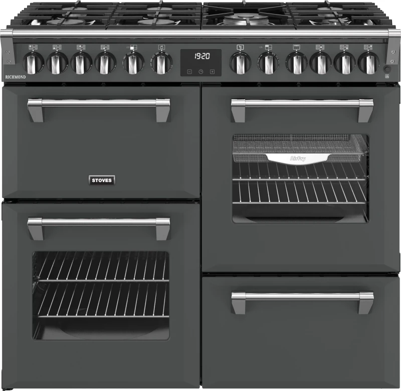 Image of Stoves Richmond 100cm Dual Fuel Range Cooker - Anthracite - A/A/A Rated