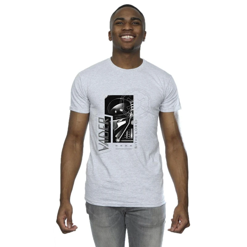 Image of Star Wars Star Wars Men Obi-Wan Kenobi Sith SciFi Collage T-Shirt in Grey Size: Small Grey S Male 5059934444492