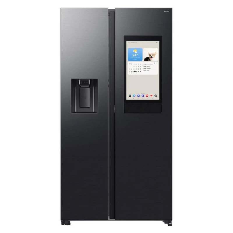 Image of Samsung Family Hub RS90F66BEFEU WiFi Connected Plumbed Total No Frost American Fridge Freezer - Black - E Rated