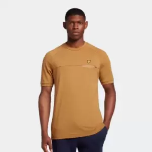 Image of Mens Half Raglan Pocket T-Shirt - Anniversary Gold - L