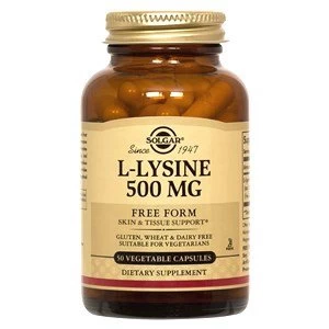 Image of Solgar L Lysine 500 mg Vegetable Capsules 50 Capsules