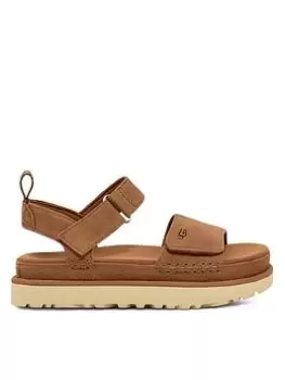 Image of Ugg Goldenstar Wedge Sandals - Chestnut
