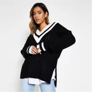 Image of I Saw It First Oversized Varsity Jumper - Multi