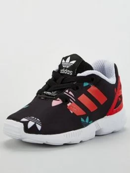 Image of adidas Originals ZX FLUX EL Infant Trainer - Core Black, Core Black, Size 4