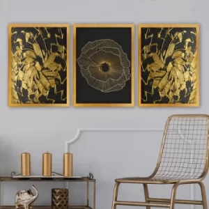 Image of 3AC174 Multicolor Decorative Framed Painting (3 Pieces)