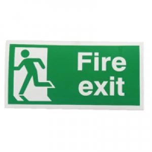 Image of Blick Safety Sign Fire Exit Running Man Left 150x300mm Self-Adhesive E96AS