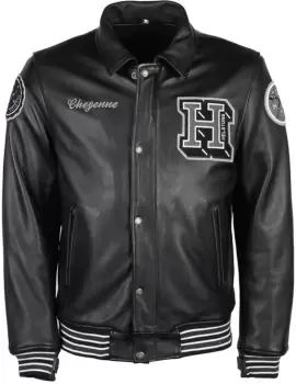 Image of Helstons Cheyenne Motorcycle Leather Jacket, black, Size S, black, Size S