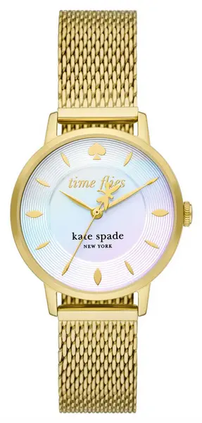 Image of Kate Spade KSW1789 Metro (34mm) Rainbow Pastel Dial / Gold- Watch