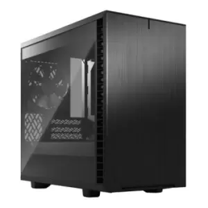Image of Fractal Design Define 7 Nano (Black TG) Case w/ Light Tint Glass Window Mini ITX 2 Fans Sound Dampening Ventilated PSU Shroud USB-C 306mm GPU Support