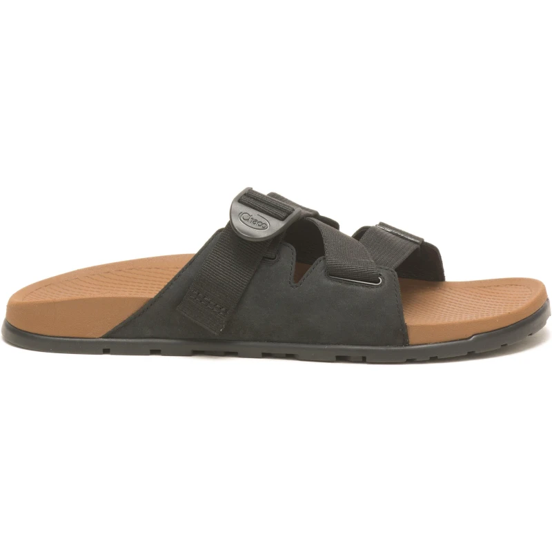Image of Chaco Lowdown Leather Slide Sandal Mens Black male 6 (39)