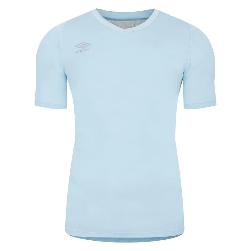 Image of Umbro Umbro Men Elite V Neck Base Layer Top in Duck Egg Blue Size: Small Duck Egg Blue S Male 5063527937070