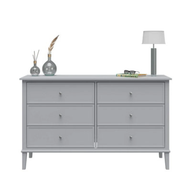 Image of Dorel Franklin 6 Drawer Dresser Gray