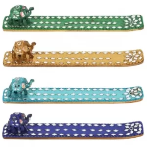 Image of Glitter Incense Holder With Elephant