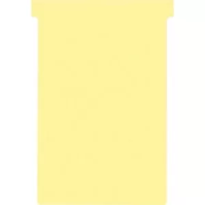 Image of Nobo Size 4 T-Cards Yellow Pack of 100