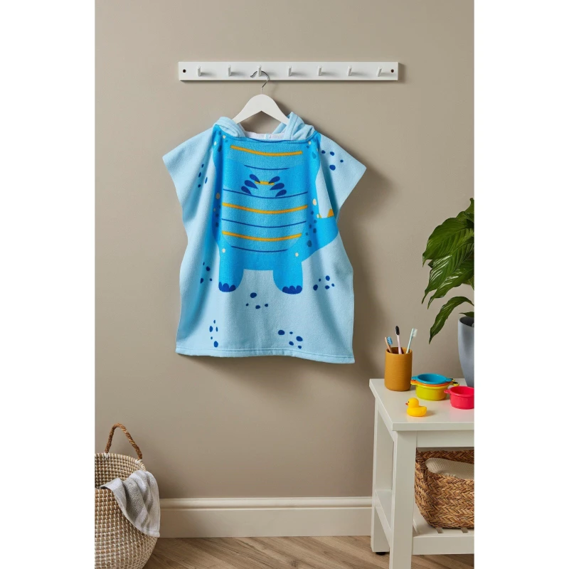 Image of Homelife Dinosaur Childrens Poncho - Multi Multi One Size