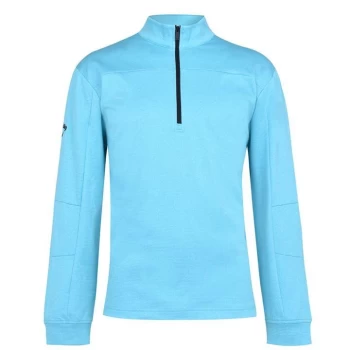 Image of Callaway Waffle Quarter Zip Pullover - Blue