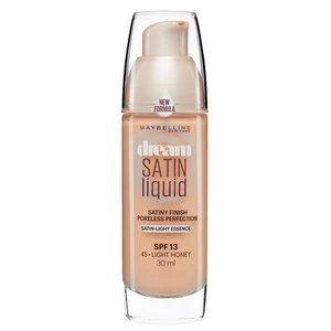 Image of Maybelline Dream Satin Liquid Foundation 45 Light Honey 30ml Nude