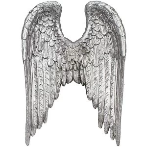Image of Silver Art Decorative Angel Wings Ornament