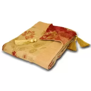 Image of Zurich Floral Jacquard Throw Champagne