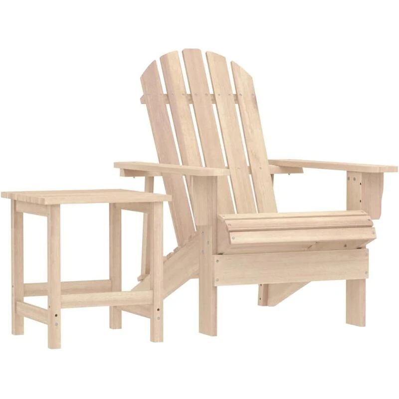 Image of VIDAXL Vidaxl - Garden Adirondack Chair with Table Solid Fir Wood 8720286241035