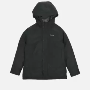 Image of Barbour Boys Hooded Beaufort Showerproof Jacket - Black - S (6-7 Years)