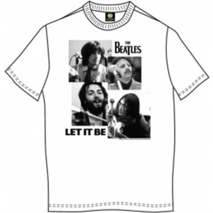 Image of The Beatles - Let it Be Mens Medium T-Shirt - White