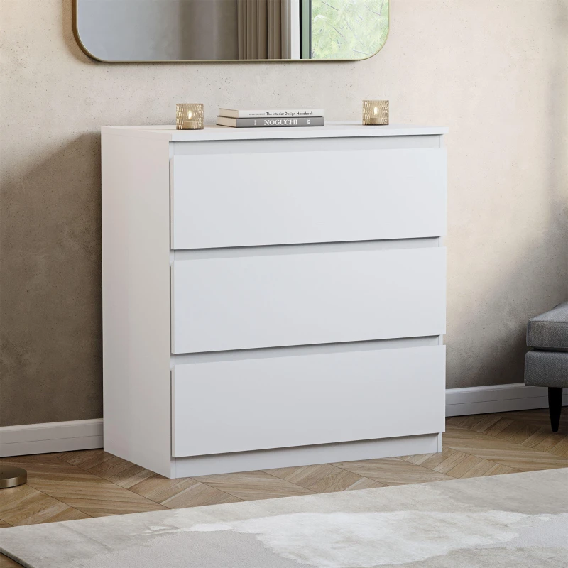 Image of Lassic Vida Designs Denver 3 Drawer Chest White unisex 3 Drawer
