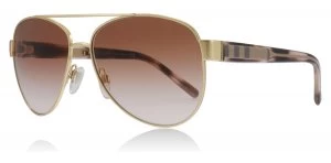 Image of Burberry BE3084 Sunglasses Gold / Pink Tortoise 105213 57mm