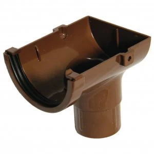 Image of Wickes Brown Minline Gutter External Outlet