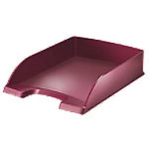 Image of Leitz Letter Tray 52540028 Polystyrene Red 25.5 x 35.7 x 7 cm