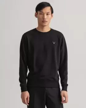 Image of GANT Men Original Crew Neck Sweatshirt (M) Black
