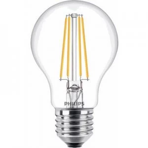 Image of Philips LED (monochrome) EEC A++ (A++ - E) E27 Arbitrary 7 W = 60 W Warm white (Ø x L) 60 mm x 104mm