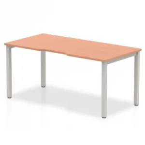 Image of Trexus Bench Desk Individual Silver Leg 1600x800mm Beech Ref BE132
