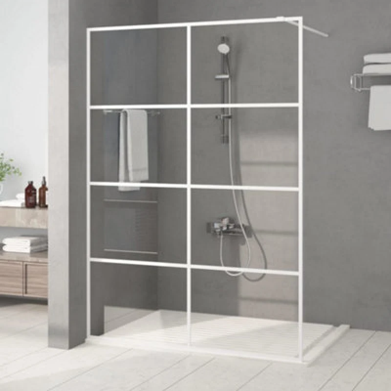Image of VIDAXL Vidaxl - Walk-in Shower Wall White 140x195cm Clear esg Glass 8720287052418