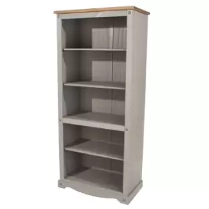 Image of Halea Tall Pine Bookcase - Grey