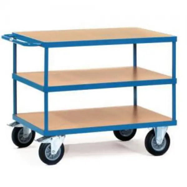 Image of ESE Direct Fetra Heavy-Duty 3 Shelf Table Top Cart - 1197 x 709 x 900mm - 500kg Capacity 381604 Shelf Trolleys
