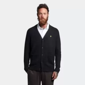 Image of Mens Brushed Cardigan - Dark Navy - L