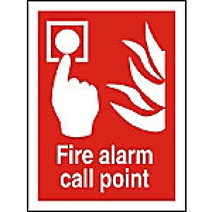 Image of Fire Alarm Call Point Sign Fire Alarm Call Point PVC 15 x 20 cm
