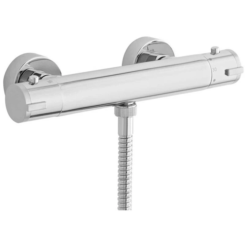 Image of nuie Bar Showers Minimalist Thermostatic Bar Valve - Chrome, Silver VBS009