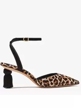 Image of Kate Spade New York Voila Leopard Strappy Kitten Heel - Leopard