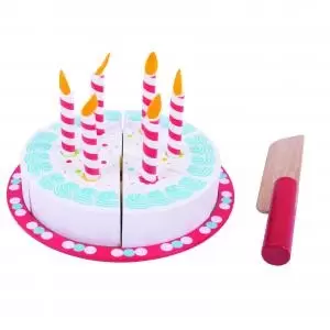 Image of Wooden Birthday Cake