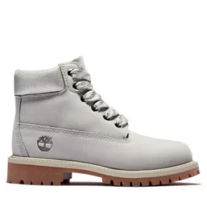 Image of Timberland Premium 6" Boot For Youth In Light Grey Light Grey Kids, Size 13